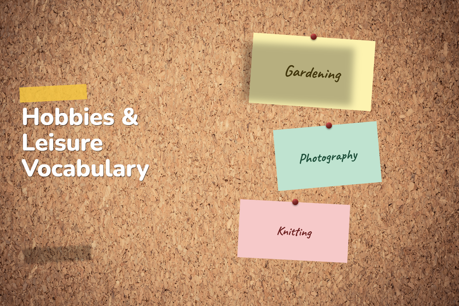 Vocabulary for Hobbies and Leisure Activities